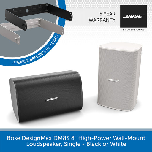 Bose DesignMax DM8S 8" High-Power Wall-Mount Loudspeaker, Single - Black or White