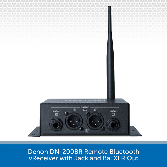 Denon DN-200BR Remote Bluetooth Receiver with Jack and Bal XLR Out