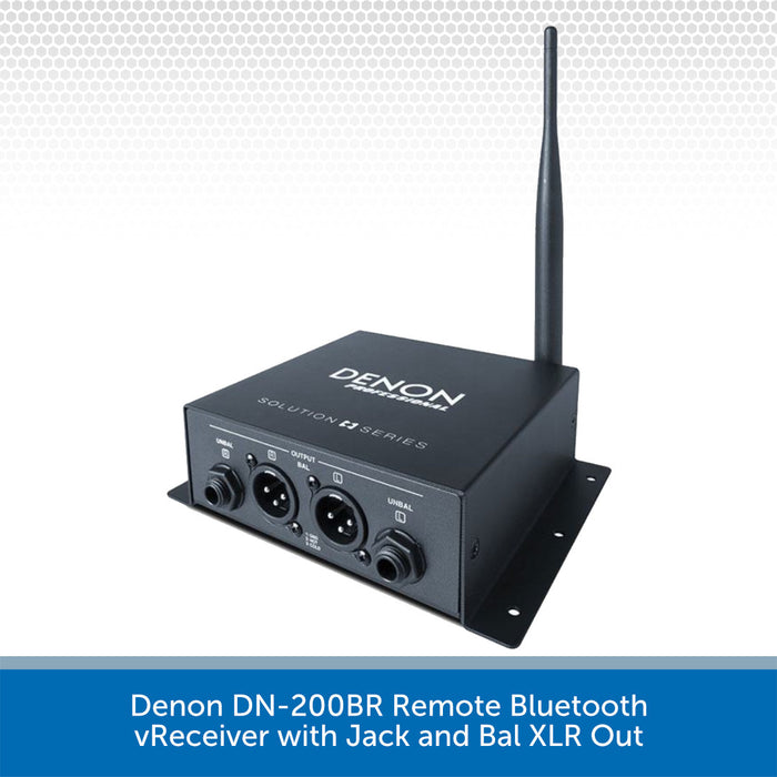 Denon DN-200BR Remote Bluetooth Receiver with Jack and Bal XLR Out