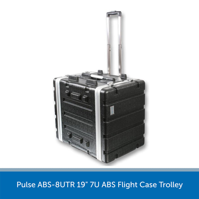 Pulse ABS-8UTR 19" 7U ABS Flight Case Trolley