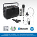 E-Audio B423AD | 100W Portable PA Speaker System with Bluetooth & Wireless Microphones