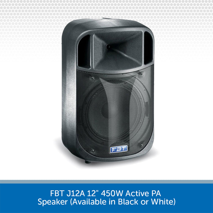 FBT J12A 12" 450W Active PA Speaker (Available in Black or White)