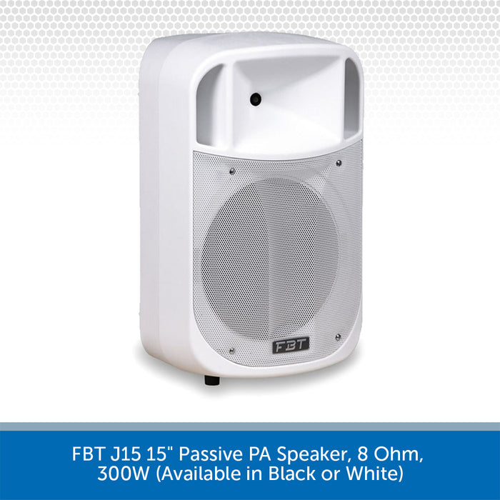 FBT J15 15" Passive PA Speaker, 8 Ohm, 300W