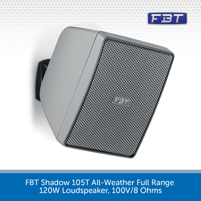 FBT Shadow 105T All-Weather Full Range 120W Loudspeaker, 100V/8 Ohms