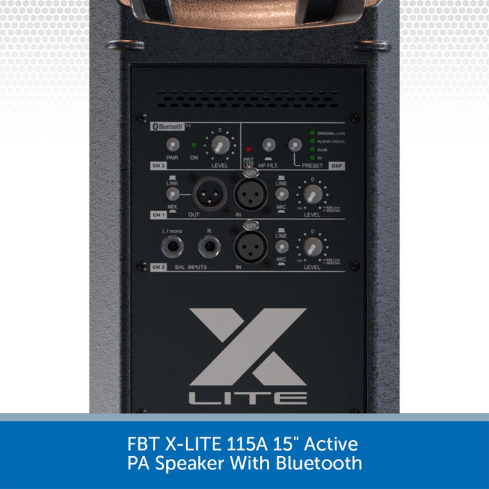 FBT X-LITE 115A 15" Active PA Speaker With Bluetooth