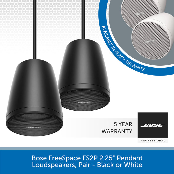 Bose FreeSpace FS2P 2.25" Pendant Loudspeakers, Pair - Black or White