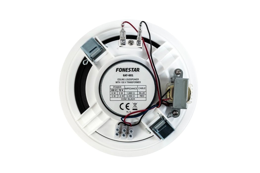 Fonestar GAT-601 6.5" 6W 100V Ceiling Speaker, White