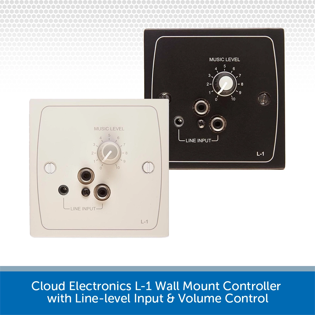 Cloud L-1 Wall Plate with Line-level Input & Volume Control | Audio Volt