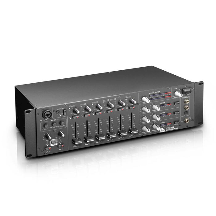 LD Systems ZONE 624 4-Zone 19" 3U Rack Mixer