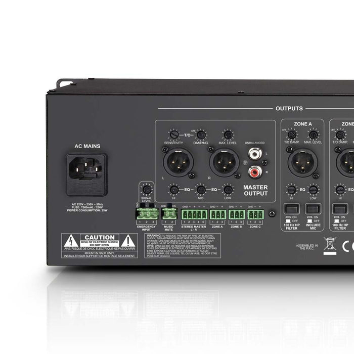 LD Systems ZONE 624 4-Zone 19" 3U Rack Mixer