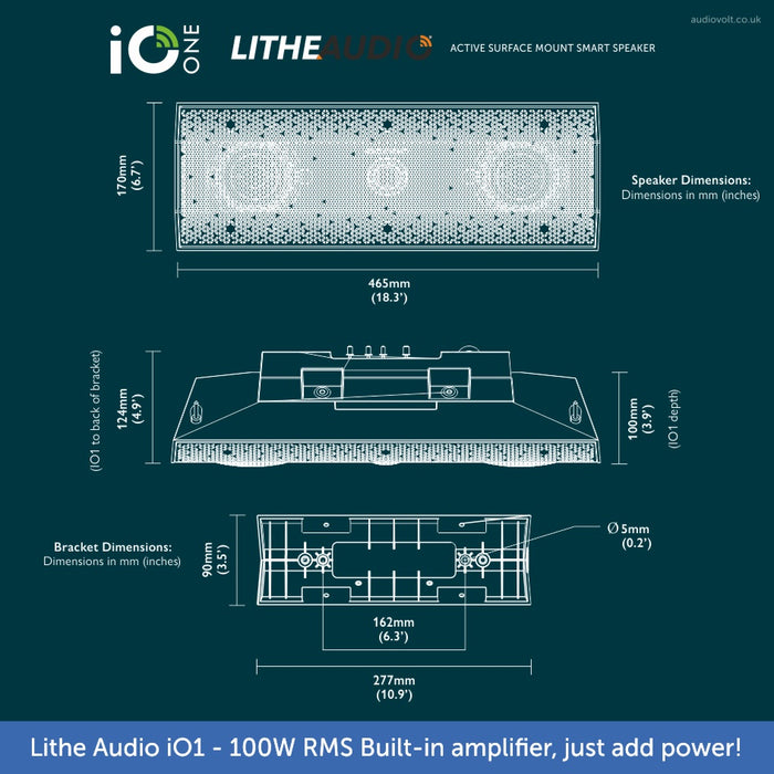 Lithe Audio 3.1 Wireless Surround Sound Cinema System - WiSA SoundSend & iO1 Speakers