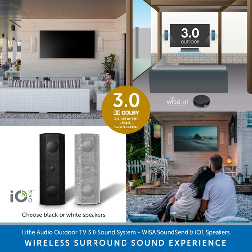 Lithe Audio Outdoor TV 3.0 Sound System - WiSA SoundSend & iO1 Speakers