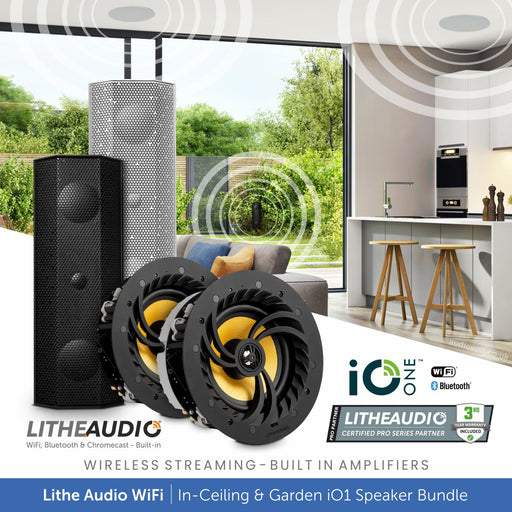Lithe Audio WiFi In-Ceiling & Garden iO1 Speaker Bundle V