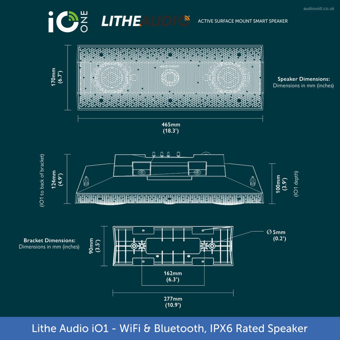 Lithe Audio WiFi In-Ceiling & Garden iO1 Speaker Bundle | Bluetooth, AirPlay, Chromecast Built-in