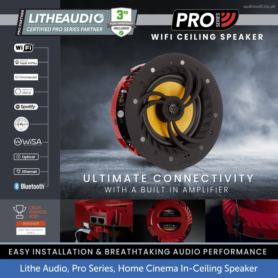 Lithe Audio 5.1 Wireless In-Ceiling Surround Sound Cinema System ...