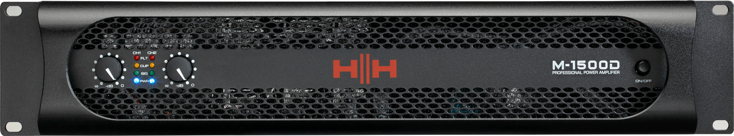 HH Electronics M-1500D 2 x 1500W Power Amplifier, 4/8 Ohms