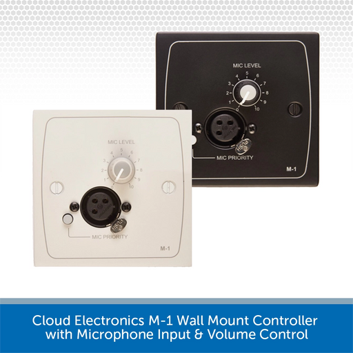 Cloud Electronics M-1 Wall Mount Controller with Microphone Input & Volume Control