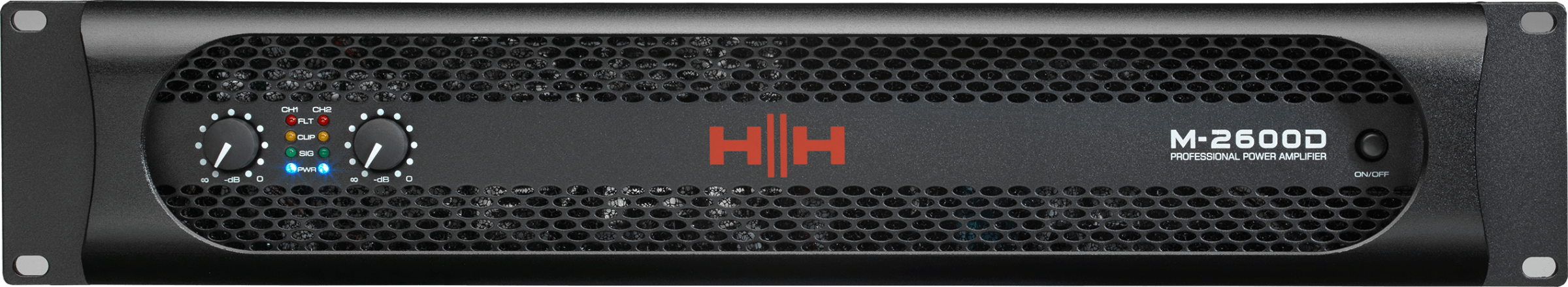 HH Electronics M-2600D 2 x 2600W Power Amplifier, 4/8 Ohms