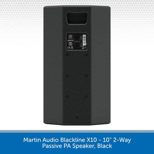 Martin Audio Blackline X10 - 10" 2-Way Passive PA Speaker, Black