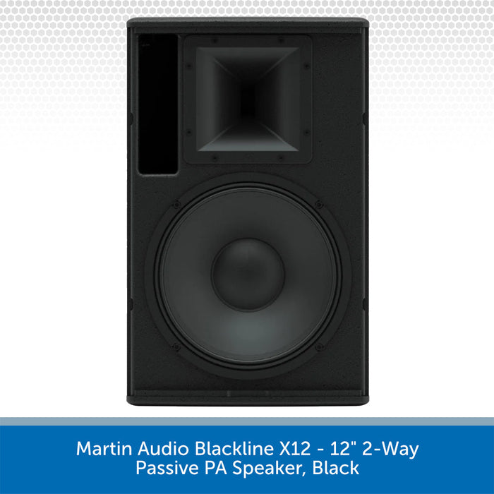 Martin Audio Blackline X12 - 12" 2-Way Passive PA Speaker, Black