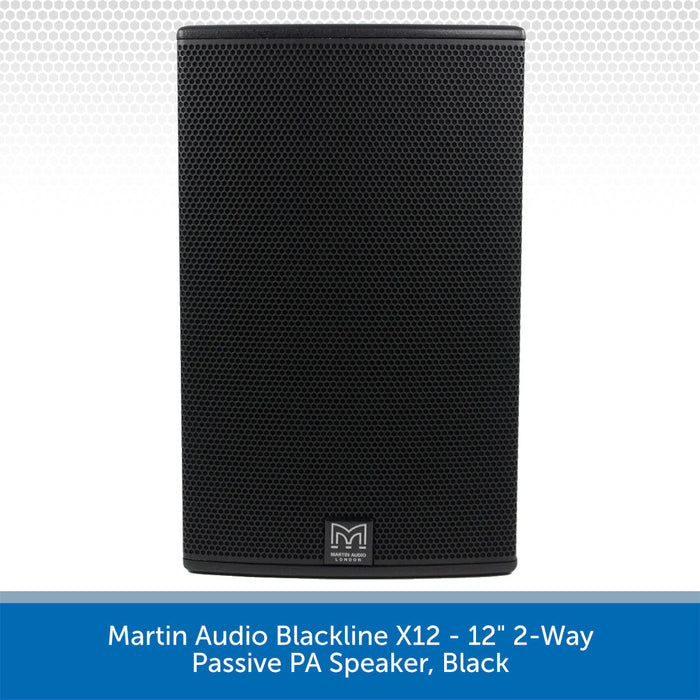 Martin Audio Blackline X12 - 12" 2-Way Passive PA Speaker, Black