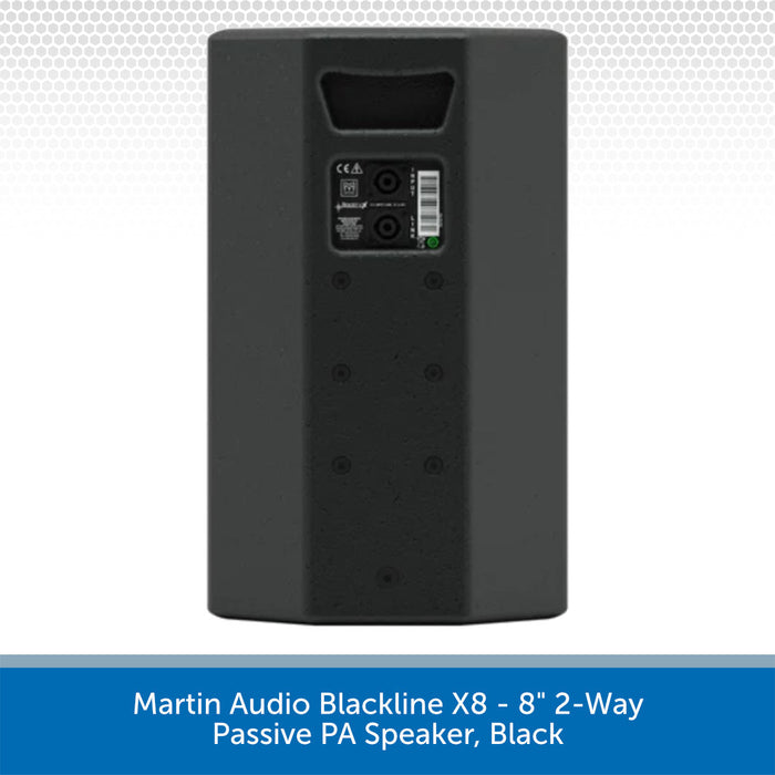 Martin Audio Blackline X8 - 8" 2-Way Passive PA Speaker, Black