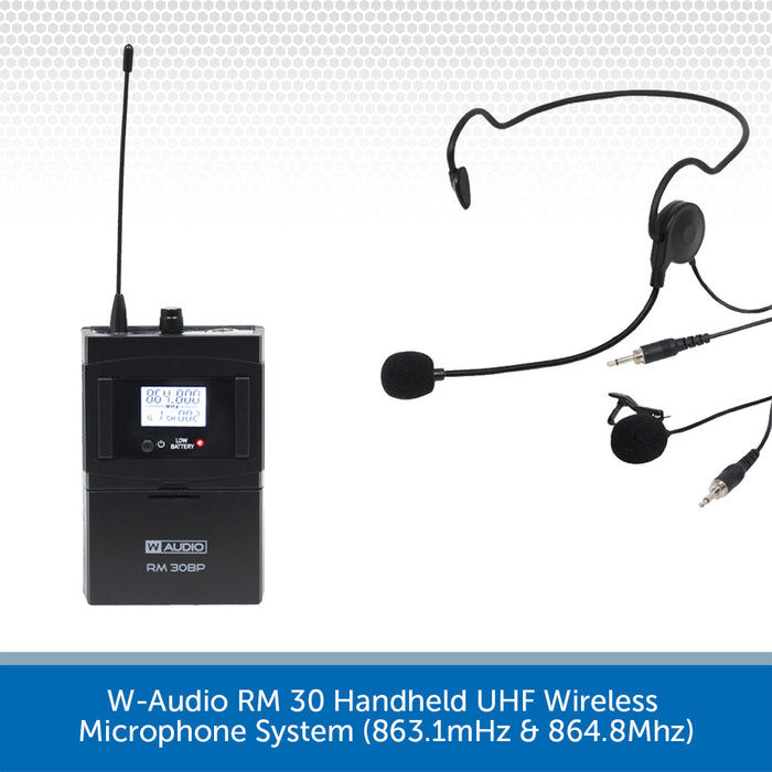 W-Audio RM 30BP UHF Beltpack Addon Kit (863.1Mhz or 864.8MHz)