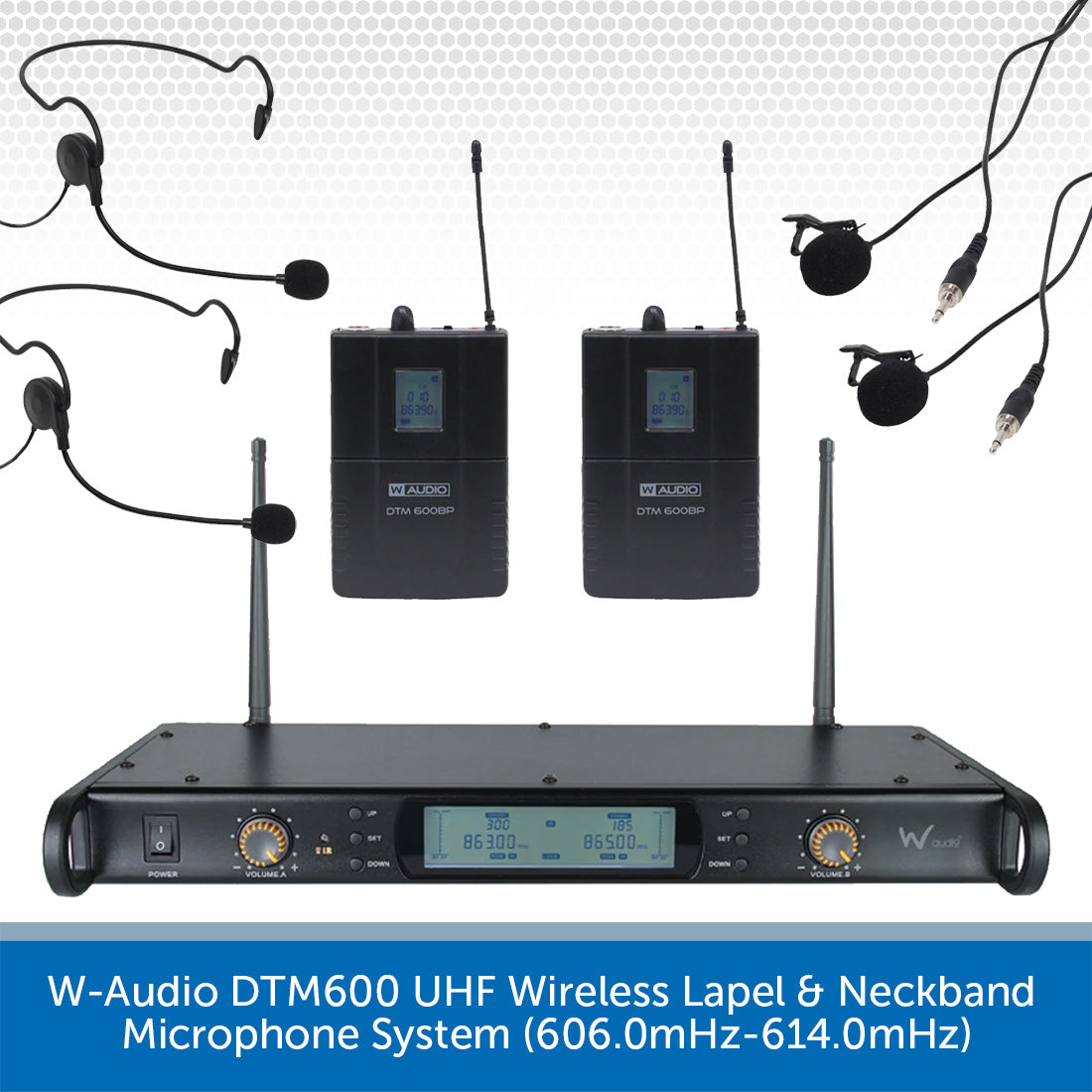 W Audio DTM 600 Wireless Lavalier Neckband Mic System Audio Volt