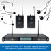 W-Audio DTM 600 UHF Wireless Lavalier Lapel & Neckband Microphone System (606.0mHz-614.0mHz)
