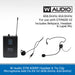 W-Audio DTM 600BP Headset & Tie Clip Microphone Add On Kit V2 (606.0mHz-614.0mHz)