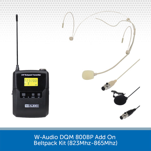 W-Audio DQM 800BP Add On Beltpack Kit (823Mhz-865Mhz)