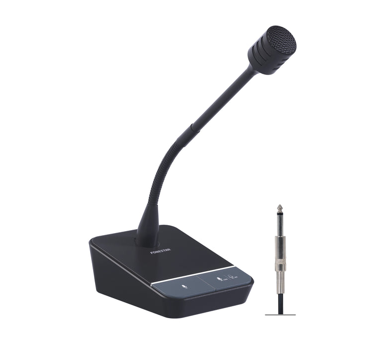 Fonestar MICSET-D32J Desktop Paging Microphone with 6.35mm Mono Jack