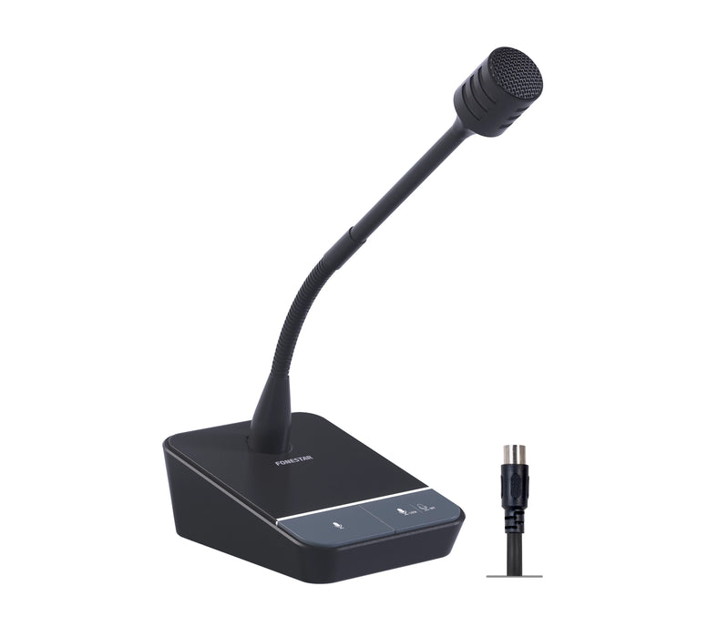 Fonestar MICSET-D32XLR Desktop Paging Microphone with 3-Pin XLR