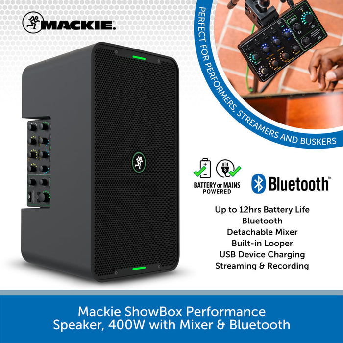 Mackie ShowBox Performance Speaker, 400W with Mixer & Bluetooth