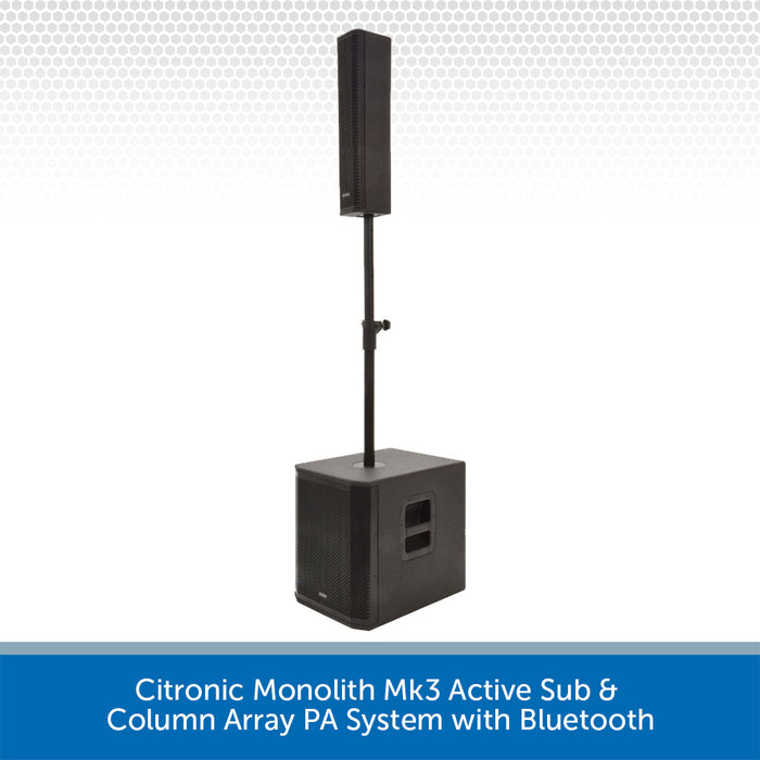 Citronic Monolith Mk3 Active Sub & Column Array PA System with Bluetooth