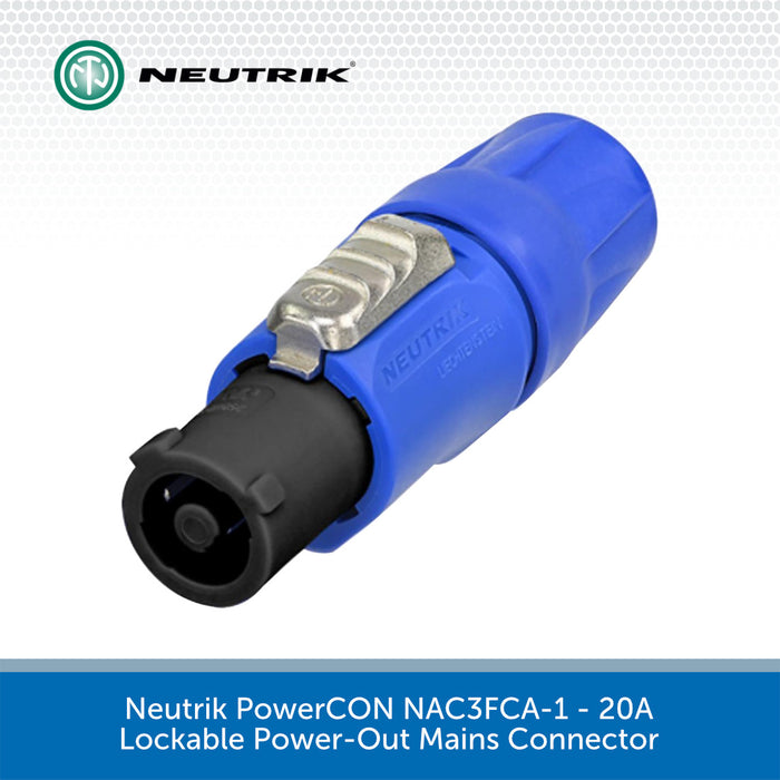Neutrik PowerCON NAC3FCA-1 - 20A Lockable Power-Out Mains Connector