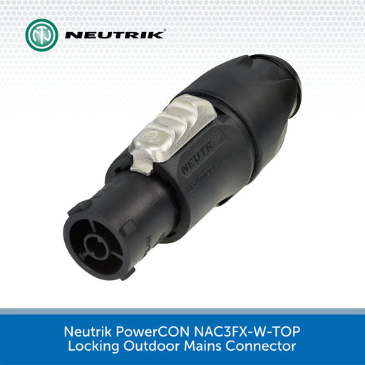 Neutrik PowerCON NAC3FX-W-TOP Locking Outdoor Mains Connector