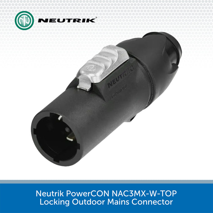 Neutrik PowerCON NAC3MX-W-TOP Locking Outdoor Mains Connector