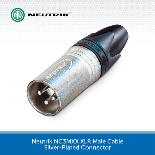 Neutrik NC3MXX XLR Male Cable Silver-Plated Connector
