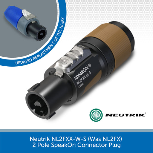 Neutrik NL2FXX-W-S (Was NL2FX) 2 Pole SpeakOn Connector Plug