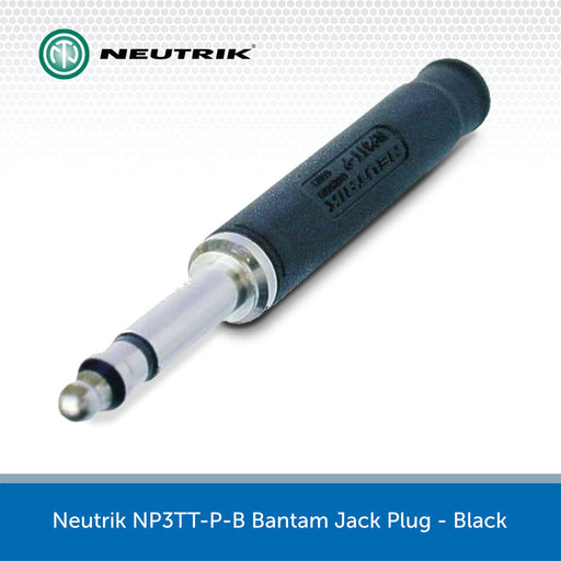 Neutrik NP3TT-P-B Bantam Jack Plug - Black