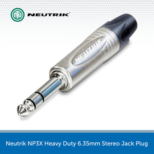 Neutrik NP3X Heavy Duty 6.35mm Stereo Jack Plug