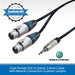 AudioKraft Konnect Custom Series | Premium Twin Female XLR - Stereo 3.5mm Cable