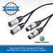 AudioKraft Konnect Custom Series | Premium Twin Male XLR - Female XLR Cable