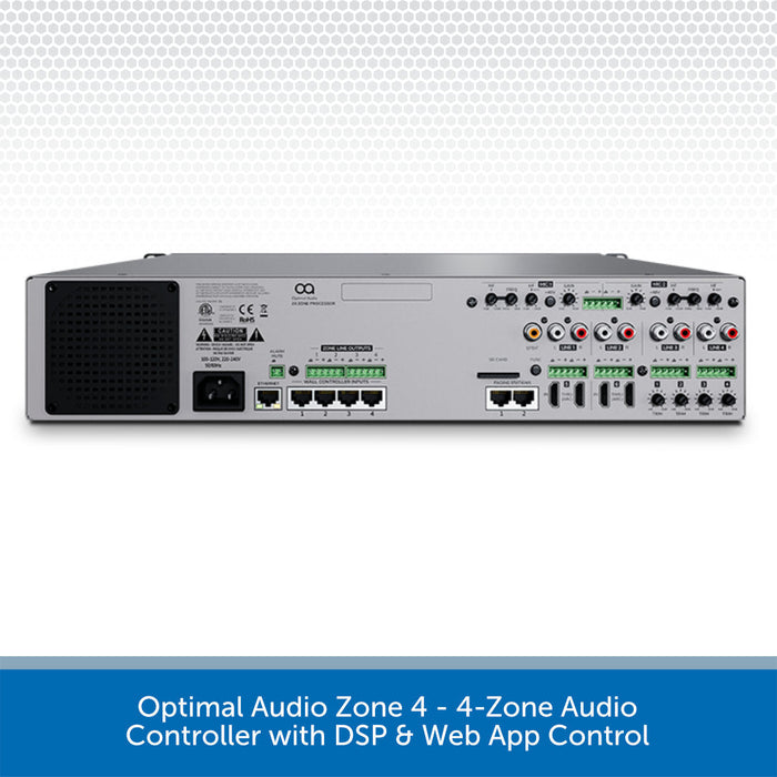 Optimal Audio Zone 4 - 4-Zone Audio Controller with DSP & Web App Control