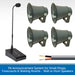 PA Announcement System for Small Shops, Forecourts & Waiting Rooms - Wall or Horn Speakers