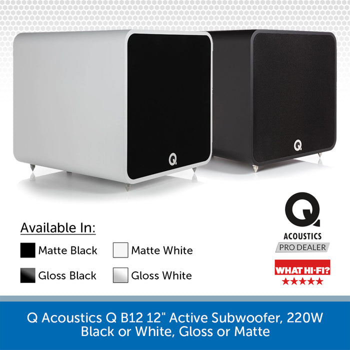Q Acoustics Q B12 12" Active Subwoofer, 220W