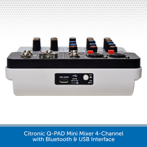 Citronic Q-PAD Mini Mixer 4-Channel with Bluetooth & USB Interface