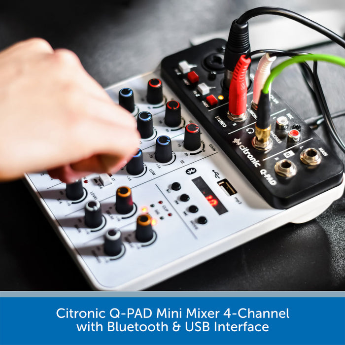 Citronic Q-PAD Mini Mixer 4-Channel with Bluetooth & USB Interface