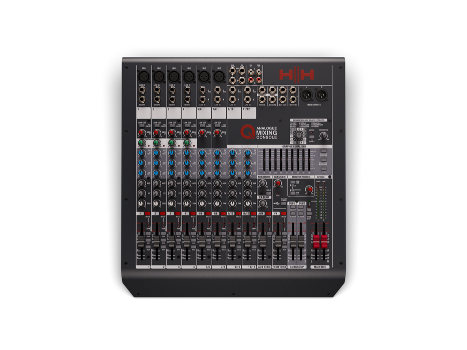 HH Q Series | Q12FX  Professional 12-Channel Analogue Mixer With DSP